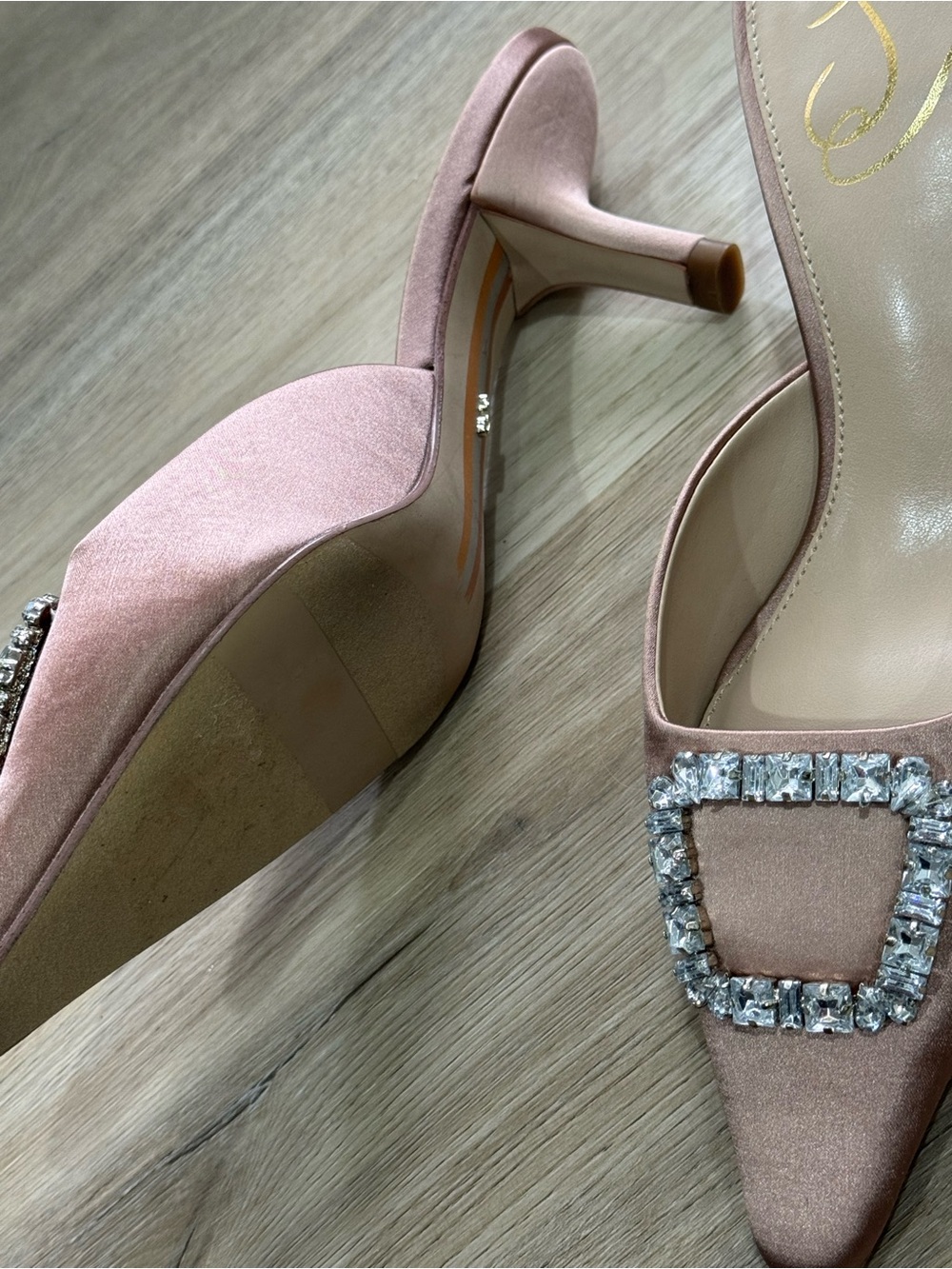 Sam Edelman Brit Jewel Satin Mules - Picture 2 of 3